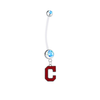 Cleveland Indians C Logo Boy/Girl Light Blue Pregnancy Maternity Belly Button Navel Ring