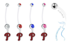 Philadelphia Phillies Pregnancy Maternity Belly Button Navel Ring - Pick Your Color