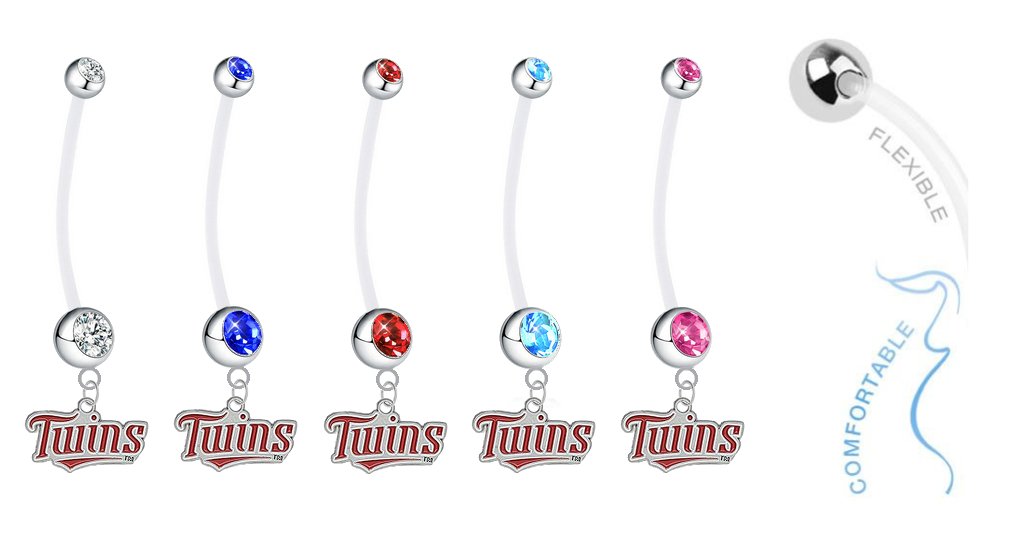 Minnesota Twins Pregnancy Maternity Belly Button Navel Ring - Pick Your Color