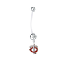 Minnesota Twins Style 2 Pregnancy Maternity Clear Belly Button Navel Ring - Pick Your Color