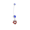 Minnesota Twins Style 2 Pregnancy Maternity Blue Belly Button Navel Ring - Pick Your Color