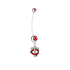 Minnesota Twins Style 2 Pregnancy Maternity Red Belly Button Navel Ring - Pick Your Color