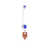 New York Mets Pregnancy Blue Maternity Belly Button Navel Ring - Pick Your Color