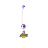 Los Angeles Lakers Pregnancy Maternity Purple Belly Button Navel Ring - Pick Your Color
