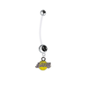Los Angeles Lakers Pregnancy Maternity Black Belly Button Navel Ring - Pick Your Color