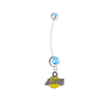 Los Angeles Lakers Boy/Girl Light Blue Pregnancy Maternity Belly Button Navel Ring