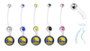 Golden State Warriors Pregnancy Maternity Belly Button Navel Ring - Pick Your Color