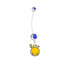 Golden State Warriors Style 2 Pregnancy Blue Maternity Belly Button Navel Ring - Pick Your Color