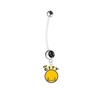 Golden State Warriors Style 2 Pregnancy Maternity Black Belly Button Navel Ring - Pick Your Color