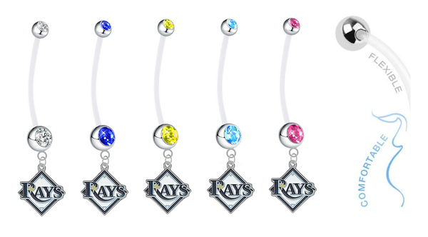 Tampa Bay Rays Pregnancy Maternity Belly Button Navel Ring - Pick Your Color