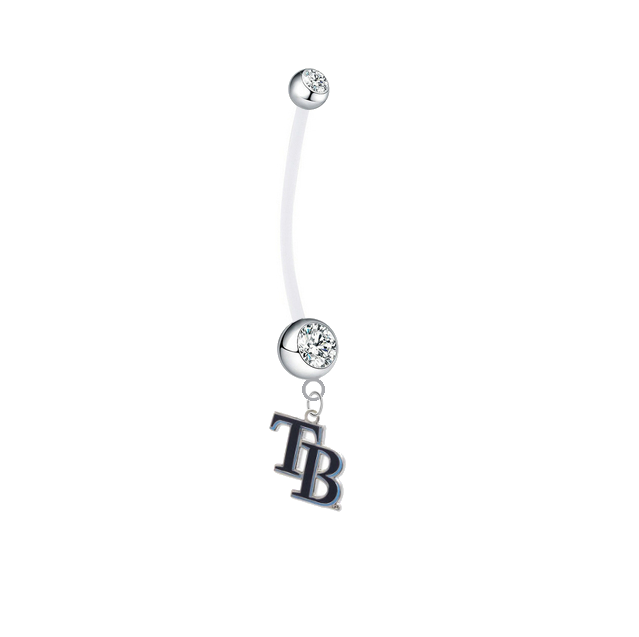 Tampa Bay Rays Style 2 Boy/Girl Clear Pregnancy Maternity Belly Button Navel Ring