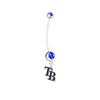 Tampa Bay Rays Style 2 Pregnancy Blue Maternity Belly Button Navel Ring - Pick Your Color