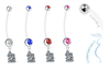 St Louis Cardinals Pregnancy Maternity Belly Button Navel Ring - Pick Your Color