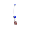 St Louis Cardinals Style 2 Pregnancy Maternity Blue Belly Button Navel Ring - Pick Your Color