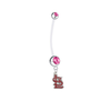 St Louis Cardinals Style 2 Pregnancy Pink Maternity Belly Button Navel Ring - Pick Your Color