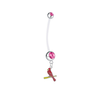 St Louis Cardinals Style 3 Pregnancy Maternity Pink Belly Button Navel Ring - Pick Your Color