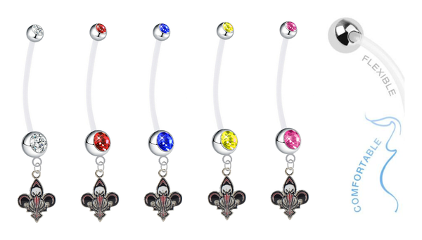 New Orleans Pelicans Pregnancy Maternity Belly Button Navel Ring - Pick Your Color