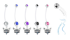 Charlotte Hornets Pregnancy Maternity Belly Button Navel Ring - Pick Your Color