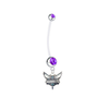 Charlotte Hornets Pregnancy Maternity Belly Purple Button Navel Ring - Pick Your Color