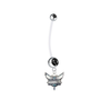 Charlotte Hornets Pregnancy Maternity Black Belly Button Navel Ring - Pick Your Color