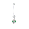 Boston Celtics Pregnancy Maternity Clear Belly Button Navel Ring - Pick Your Color