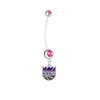 Sacramento Kings Pregnancy Pink Maternity Belly Button Navel Ring - Pick Your Color
