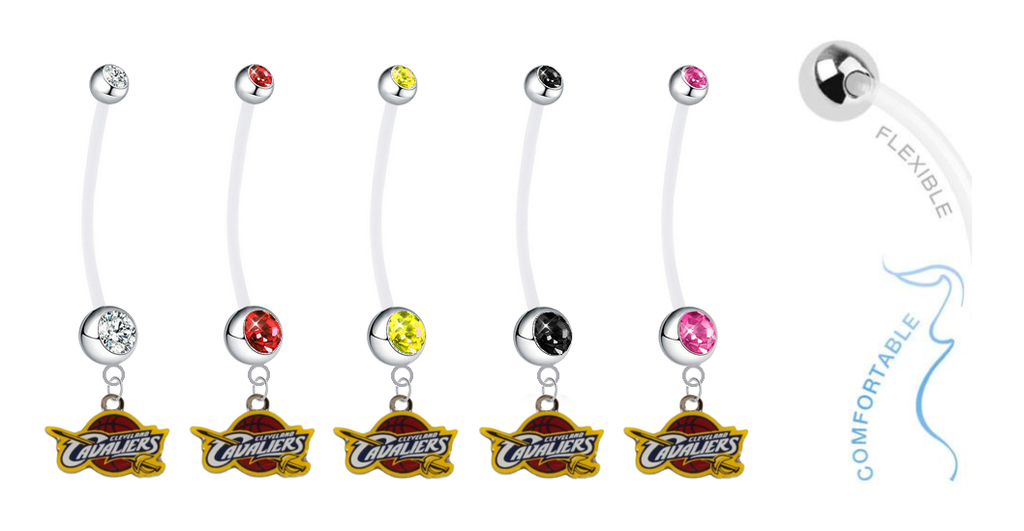 Cleveland Cavaliers Pregnancy Maternity Belly Button Navel Ring - Pick Your Color