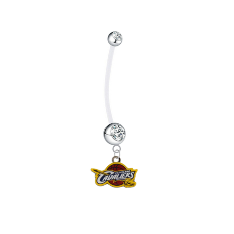 Cleveland Cavaliers Pregnancy Maternity Clear Belly Button Navel Ring - Pick Your Color