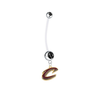 Cleveland Cavaliers Style 2 Pregnancy Maternity Black Belly Button Navel Ring - Pick Your Color