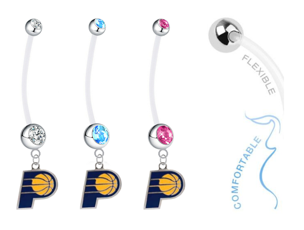 Indiana Pacers Boy/Girl Pregnancy Maternity Belly Button Navel Ring