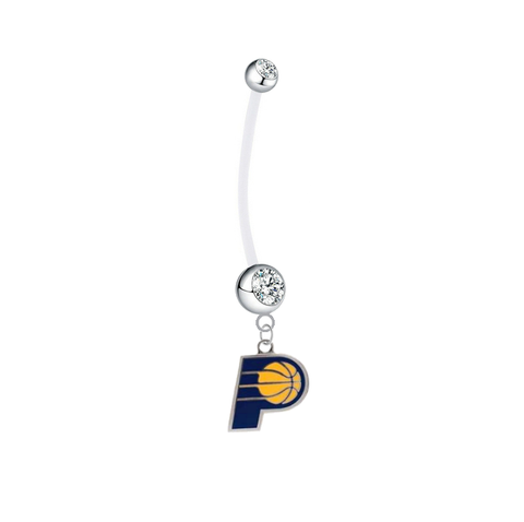 Indiana Pacers Boy/Girl Clear Pregnancy Maternity Belly Button Navel Ring