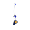 Indiana Pacers Pregnancy Maternity Blue Belly Button Navel Ring - Pick Your Color