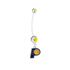 Indiana Pacers Pregnancy Maternity Gold Belly Button Navel Ring - Pick Your Color
