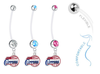 Los Angeles Clippers Boy/Girl Pregnancy Maternity Belly Button Navel Ring