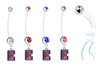 Los Angeles Clippers Style 2 Pregnancy Maternity Belly Button Navel Ring - Pick Your Color