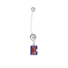Los Angeles Clippers Style 2 Pregnancy Maternity Clear Belly Button Navel Ring - Pick Your Color