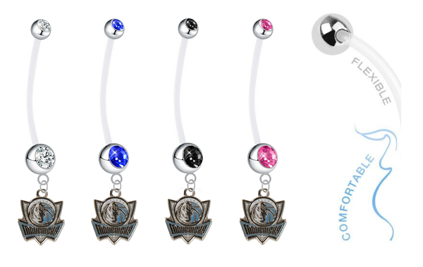 Dallas Mavericks Pregnancy Maternity Belly Button Navel Ring - Pick Your Color