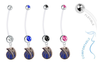 Dallas Mavericks Style 2 Pregnancy Maternity Belly Button Navel Ring - Pick Your Color