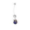 Dallas Mavericks Style 2 Pregnancy Clear Maternity Belly Button Navel Ring - Pick Your Color