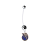 Dallas Mavericks Style 2 Pregnancy Black Maternity Belly Button Navel Ring - Pick Your Color