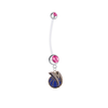 Dallas Mavericks Style 2 Pregnancy Pink Maternity Belly Button Navel Ring - Pick Your Color