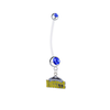 Denver Nuggets Pregnancy Maternity Blue Belly Button Navel Ring - Pick Your Color