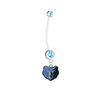 Memphis Grizzlies Pregnancy Maternity Light Blue Belly Button Navel Ring - Pick Your Color