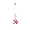 Atlanta Hawks Pregnancy Maternity Belly Clear Button Navel Ring - Pick Your Color