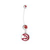 Atlanta Hawks Pregnancy Maternity Red Belly Button Navel Ring - Pick Your Color