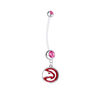 Atlanta Hawks Pregnancy Maternity Pink Belly Button Navel Ring - Pick Your Color