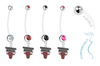 Chicago Bulls Pregnancy Maternity Belly Button Navel Ring - Pick Your Color