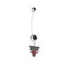 Chicago Bulls Pregnancy Maternity Black Belly Button Navel Ring - Pick Your Color