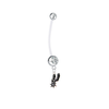 San Antonio Spurs Pregnancy Maternity Clear Belly Button Navel Ring - Pick Your Color