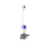 Oklahoma City Thunder Pregnancy Maternity Blue Belly Button Navel Ring - Pick Your Color